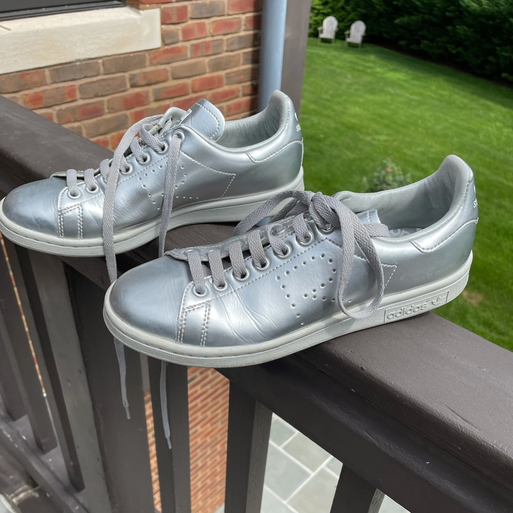 Silver Raf Simons stan smith sneakers